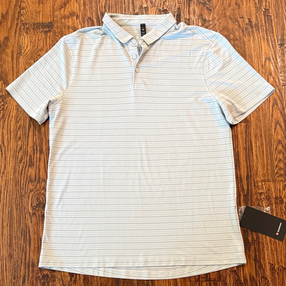 NWT lululemon athletica Light Blue Men's Evolution Polo